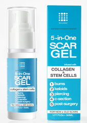 Bruizex Crema 5-en-1 para cicatrices quirúrgicas, mejora la apariencia de la piel.