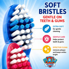 Brush Buddies detalle de cerdas suaves en primer plano que protegen encías sensibles