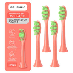Brushmo cabezal frontal Miami Coral mostrando ajuste seguro y diseño eficaz