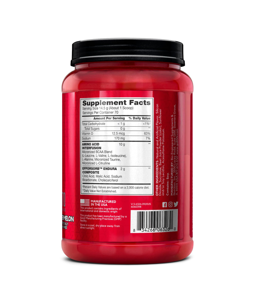 BSN envase abierto mostrando polvo y 70 servicios por bote