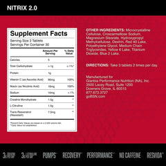 BSN Nitrix 2.0 tabletas en mano para dosificación fácil y control de la ingesta