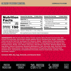 BSN barra abierta mostrando interior crujiente y sabor toffee salado