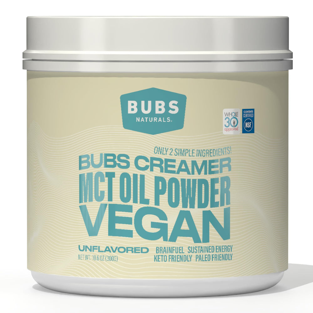 BUBS Naturals empaque frontal mostrando tamaño y marca, ideal para identificar producto