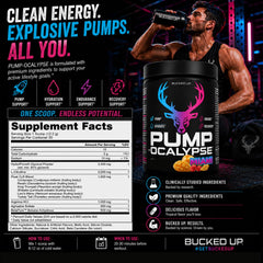 Bucked Up etiqueta nutricional legible para información transparente