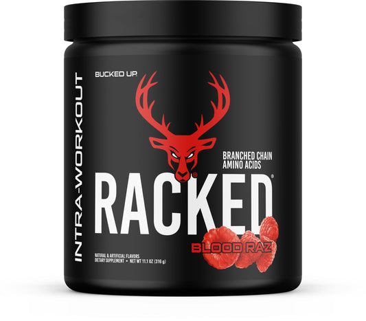 Bucked Up envase frontal mostrando etiqueta y beneficios visibles