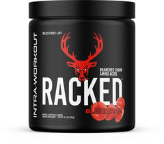 Bucked Up envase frontal mostrando etiqueta y beneficios visibles
