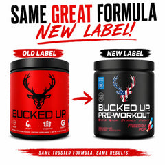 Bucked Up vaso preparado antes del entreno para energía inmediata