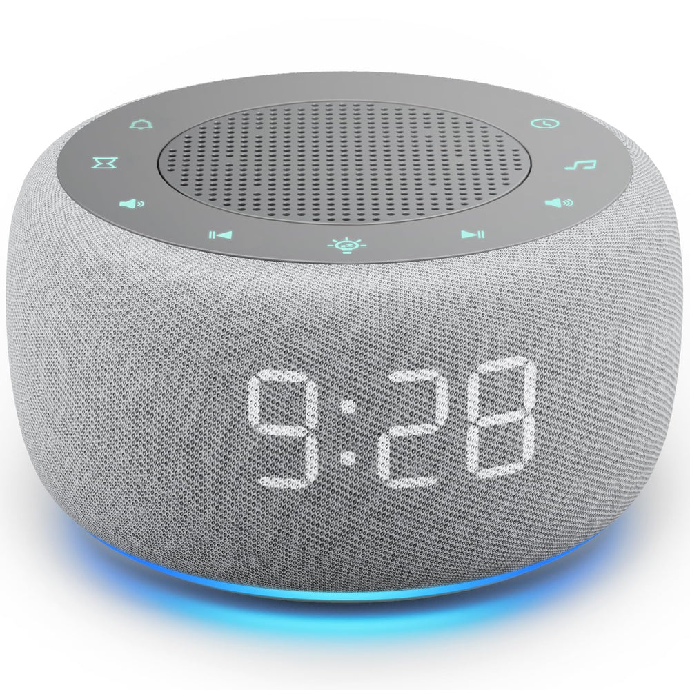 BUFFBEE vista frontal del reloj con pantalla regulable y beneficio de control fácil