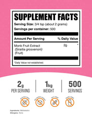 BulkSupplements extracto-fruta-monje-vertido, perfecto para batidos y bebidas.