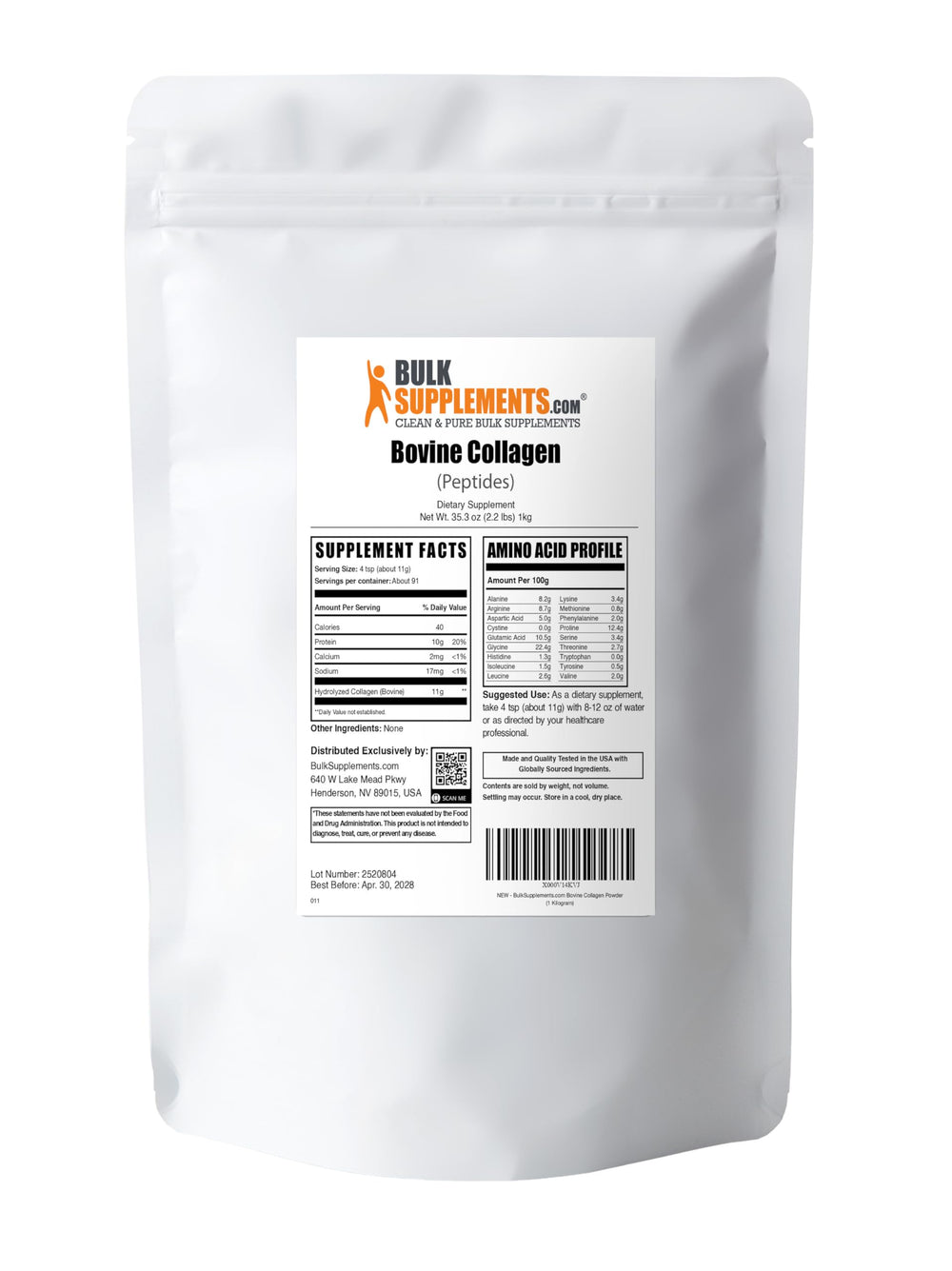 Batido casero preparado con BulkSupplements colágeno para uso diario práctico
