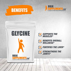 BulkSupplements polvo de glicina mezclado en batido, fácil integración en tu rutina