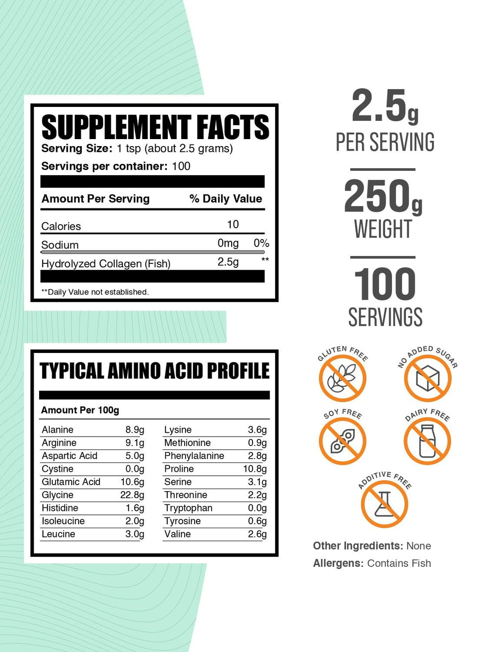 BulkSupplements detalle del polvo de colágeno marino, textura fina y fácil mezcla