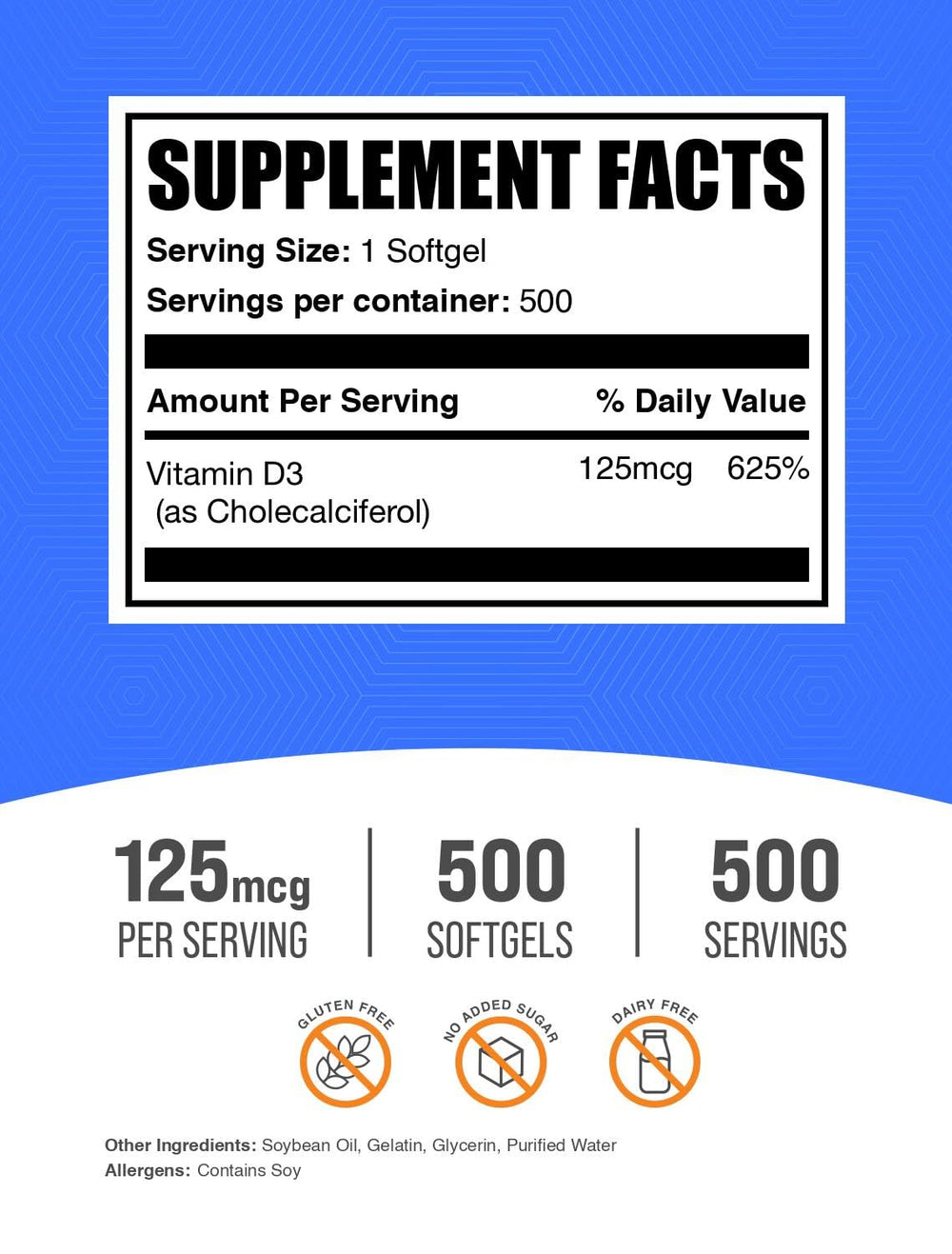 BulkSupplements detalle de softgel mostrando textura y tamaño para fácil deglución