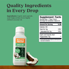 Bulletproof MCT Oil sin sabor, ideal para recetas neutras.