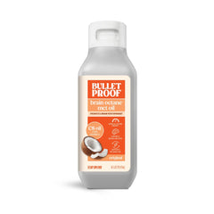 Bulletproof envase frontal mostrando botella de 16 oz y diseño limpio