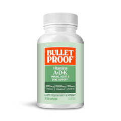 Bulletproof frasco delante mostrando el envase y beneficio de conveniencia