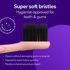 BURST primer plano de cerdas PBT suaves para limpieza eficaz