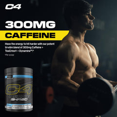 Persona en gimnasio con C4 listo para entrenar mejora rendimiento