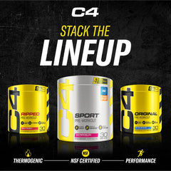 Atleta en gimnasio bebiendo C4 antes de levantar, rendimiento mejorado
