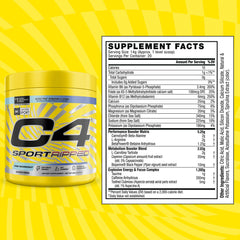 Polvo de C4 Ripped textura fina en cuchara, marca C4 para disolución rápida
