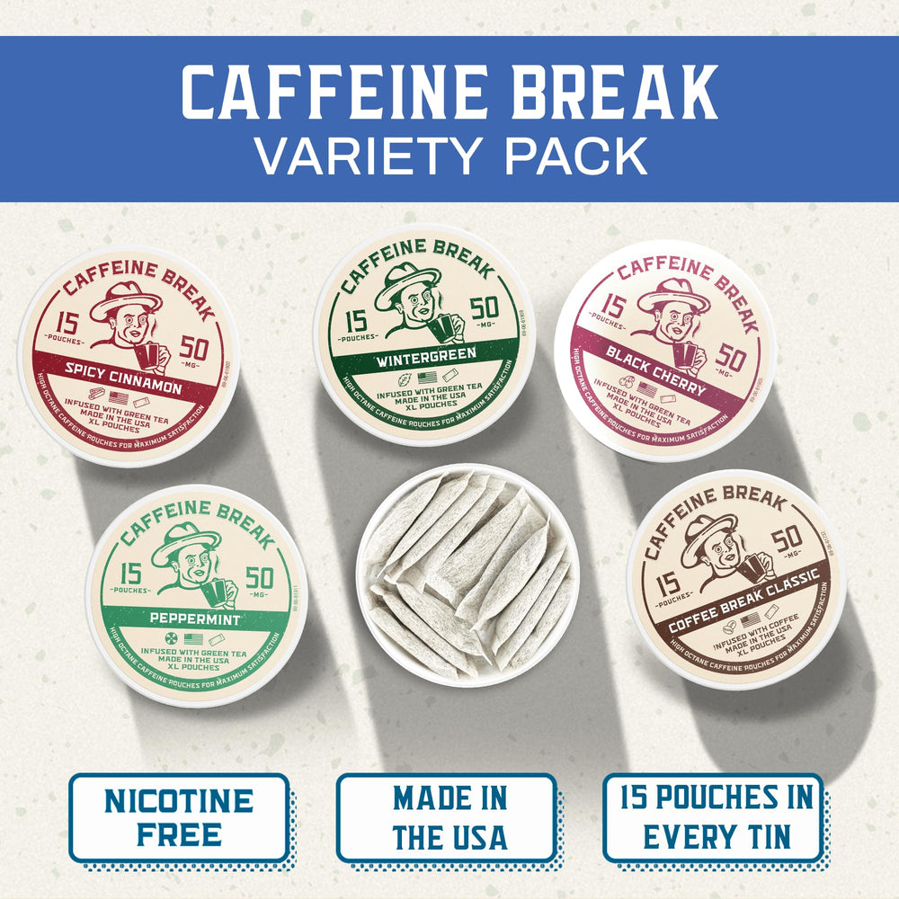 Caffeine Break latas abiertas con diferentes sabores para elegir