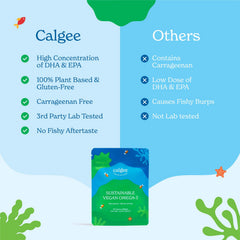Calgee comparativa sin pescado alternativa vegetal libre de olor
