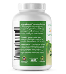 Magnesio glicinato de California Essentials con alta absorción y biodisponibilidad