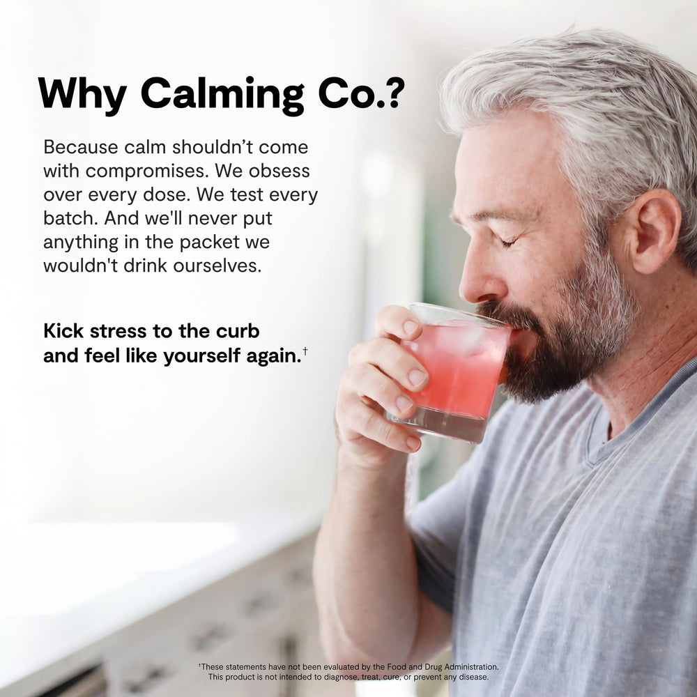 Calming Co. Ü Relax cajas apiladas escena de producto lista para uso