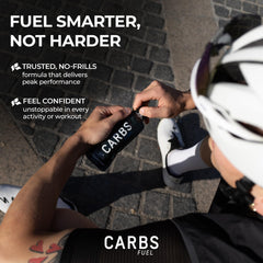 Carbs Fuel gel junto a bidón de agua, combinación ideal para absorción