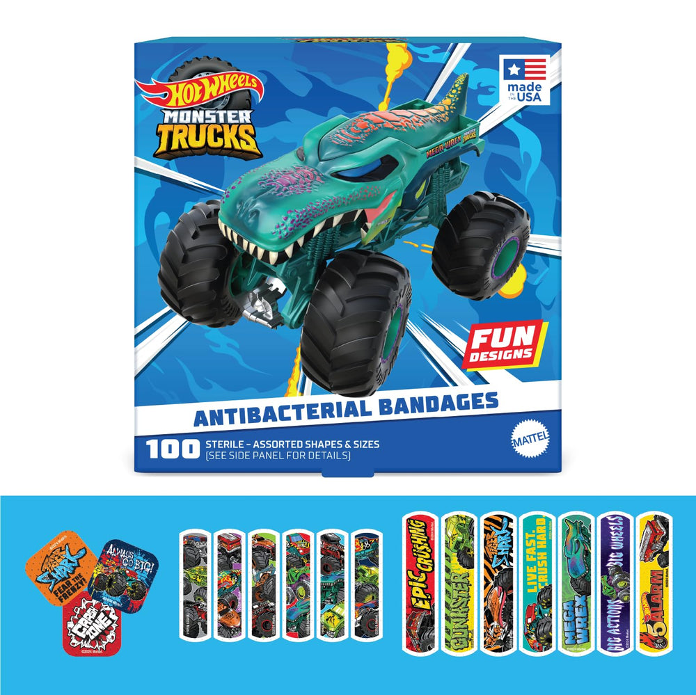 CARE BAND Hot Wheels frente del empaque mostrando cantidad y mezcla
