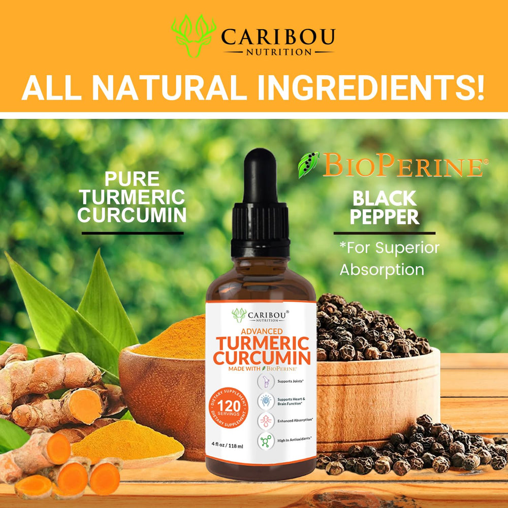 Caribou Nutrition gotas mezcladas en batido para uso diario práctico