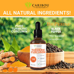 Caribou Nutrition gotas mezcladas en batido para uso diario práctico