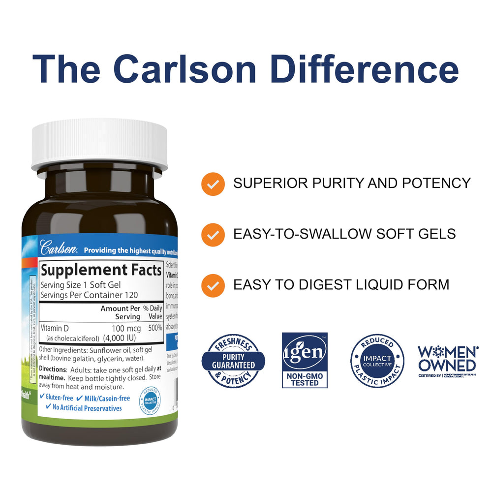Carlson primer plano de una cápsula blanda para fácil ingestión