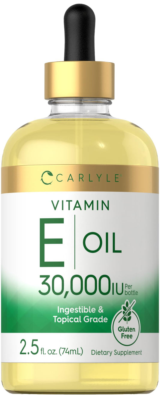 Carlyle Aceite de Vitamina E, botella, hidratación suave para la piel
