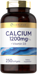 Carlyle frasco frontal mostrando 250 softgels y beneficios
