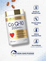 Carlyle etiqueta con información de CoQ10 200mg y piperina 95%