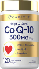 Carlyle frasco frontal mostrando 120 softgels y beneficios clave