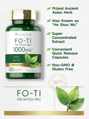 Carlyle Fo-Ti polvo de extracto de raíz, muestra de pureza natural
