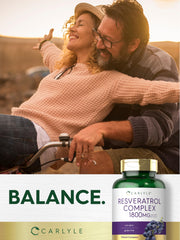 Detalle de la etiqueta nutricional de Carlyle Resveratrol Complex que muestra ingredientes claros
