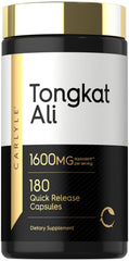 Carlyle Tongkat Ali frasco frontal mostrando etiqueta y cantidad para confianza