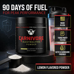 Carnivore Electrolytes en gimnasio antes del entrenamiento para soporte mineral