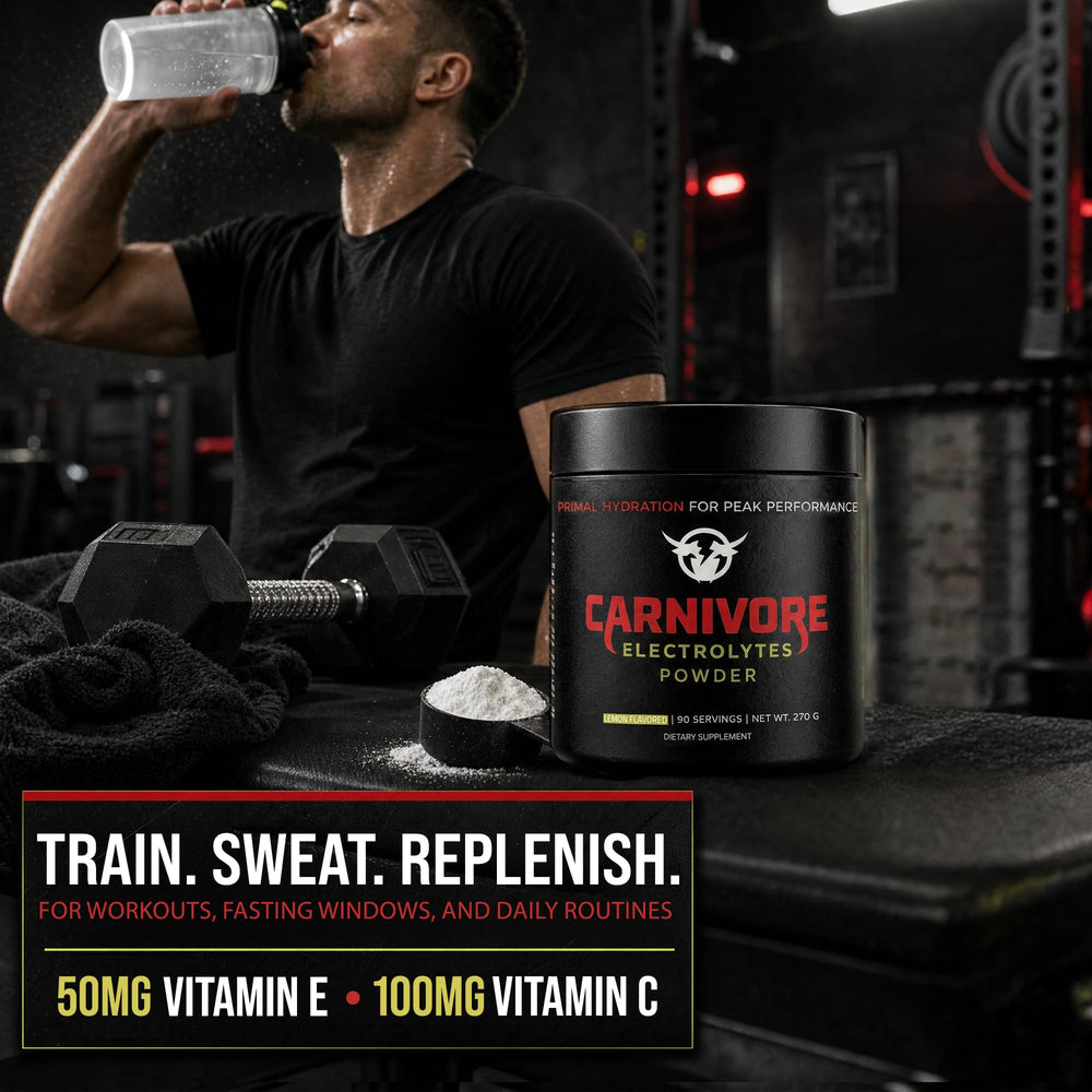 Carnivore Electrolytes tamaño en mano para comparar porciones y portabilidad