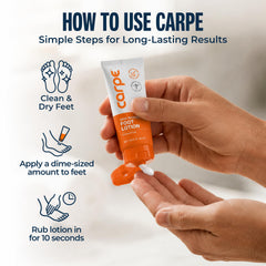 Carpe frasco en mano para comparar tamaño y cantidad necesaria