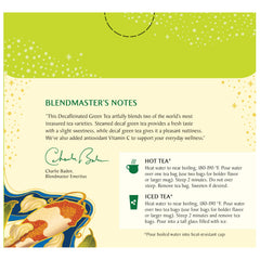 Celestial Seasonings detalle de una bolsita de té lista para infusionar