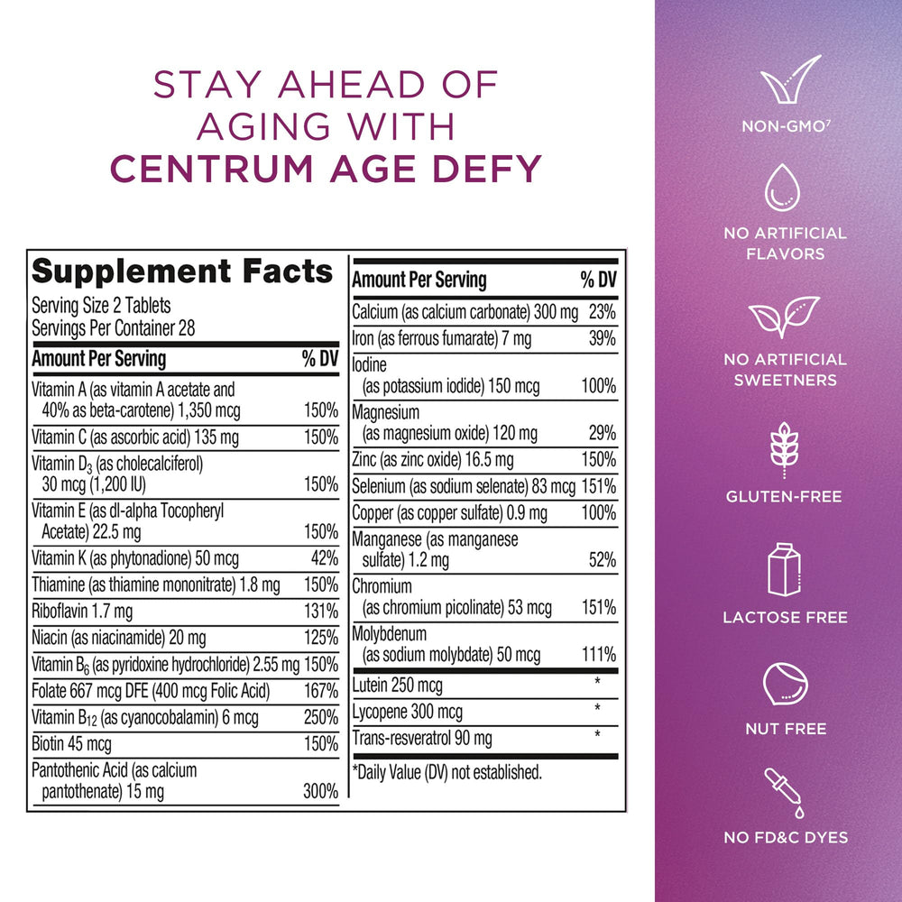 Mujer activa disfrutando actividades cotidianas con Centrum Age Defy para bienestar