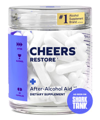 Cheers envase frontal mostrando 12 dosis y diseño claro, confianza en la transparencia