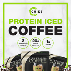 Chike etiqueta con ingredientes y aporte de 20g proteína claro