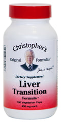Christopher's Original Formulas Liver Transition bottle—plant-based capsules for wellness.