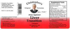 Christopher's Original Formulas Liver Transition—ingredients scene showing natural plant blend.