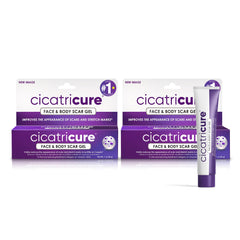 Cicatricure frente del empaque mostrando el producto y beneficios visibles